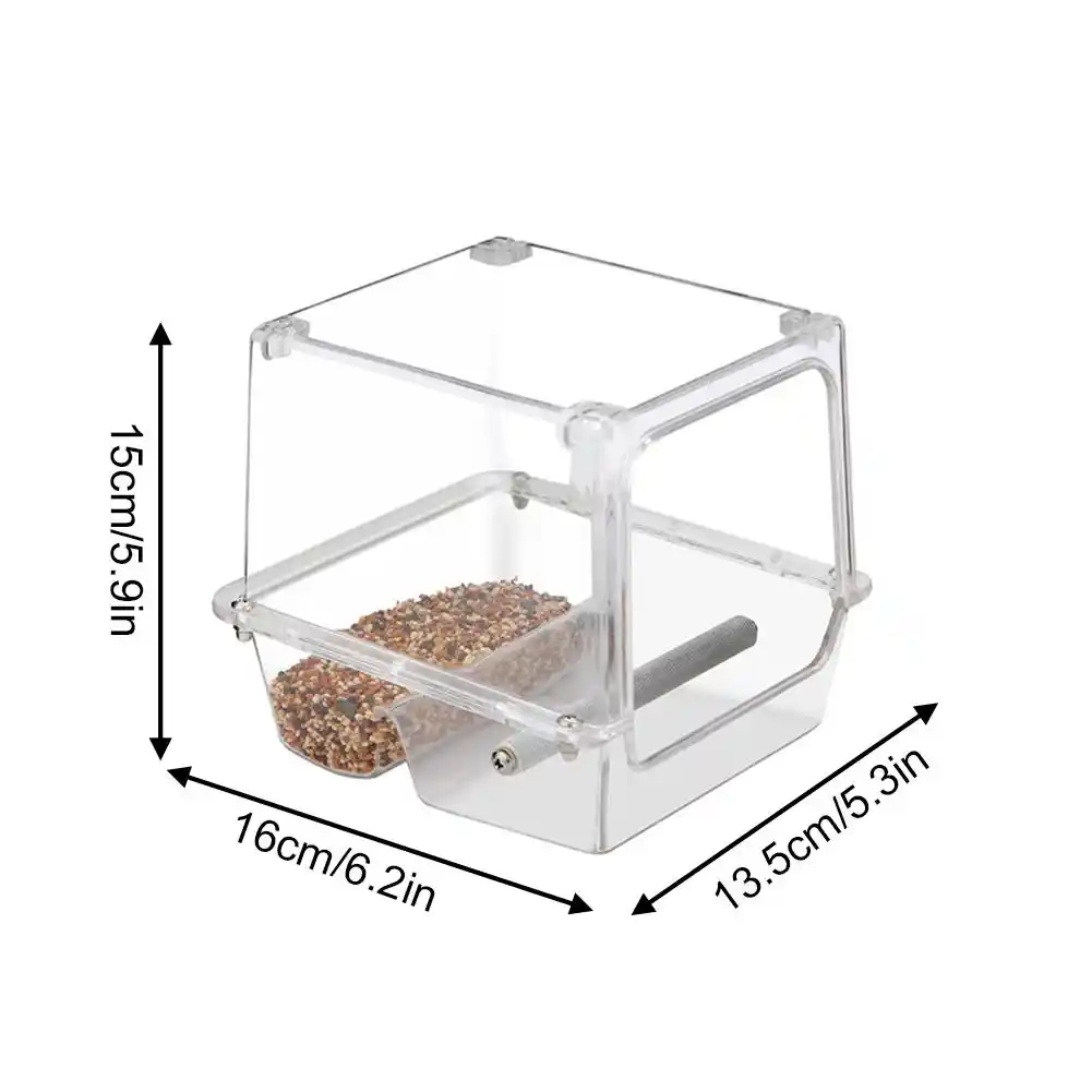 Bird Feeder Parrot Automatic Feeder Hanging Acrylic Bird Cage