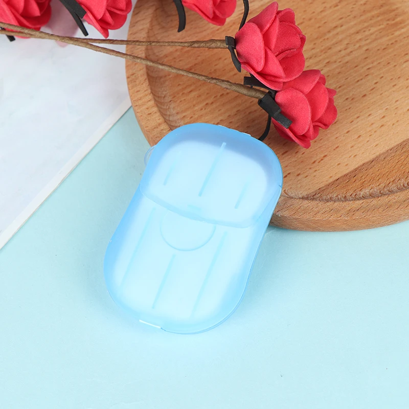 Scented Slice Sheets 20pcs Disposable Boxe Soap Portable Mini Paper Soap Outdoor Travel Soap Paper Washing Hand Bath Clean