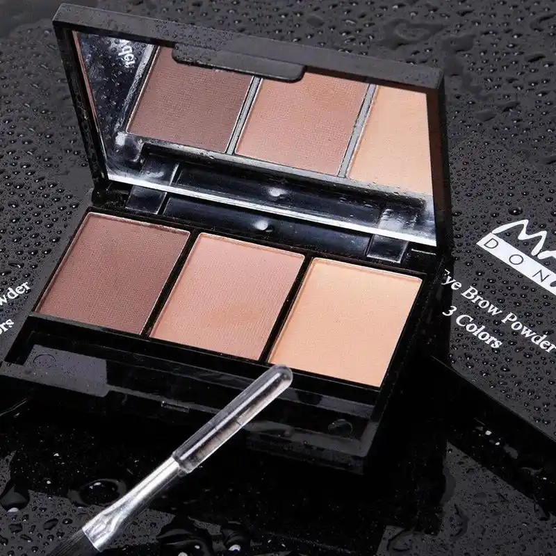3 colors eyebrow powder palette long lasting easy to color