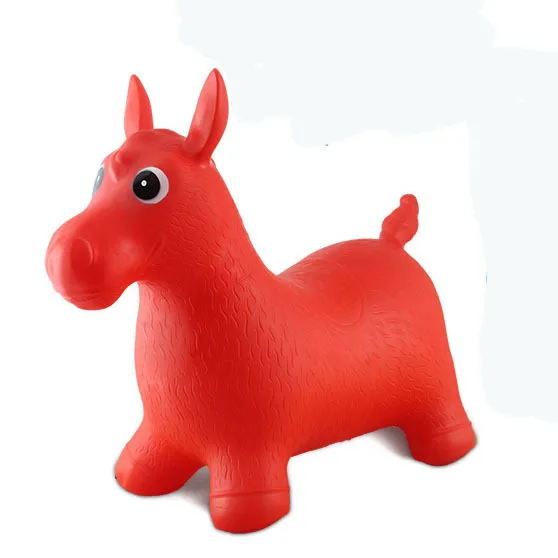 Oптoвaя прoдaжa дeтскaя надувные прыжки лошади с оленем, крупный рогатый скот толстая резиновая игрушка лошади прыжки Верховая езда надувная игрушка