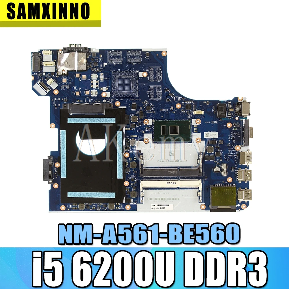SAMXINNO For Lenovo Thinkpad E560 E560C notebook motherboard BE560 NM A561 mainboard FRU 01AW105 CPU i5 6200U DDR3 100% test|Материнские