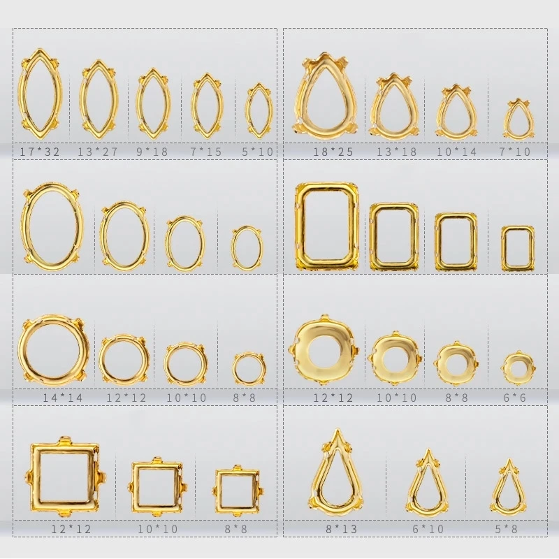 XiChuan 20Pcs 구리 발톱 드롭 모양 수 놓은 라인 석 유리 구슬 Flatbacks 부품 Bouton 거리 양재 액세서리 diy에 대 한