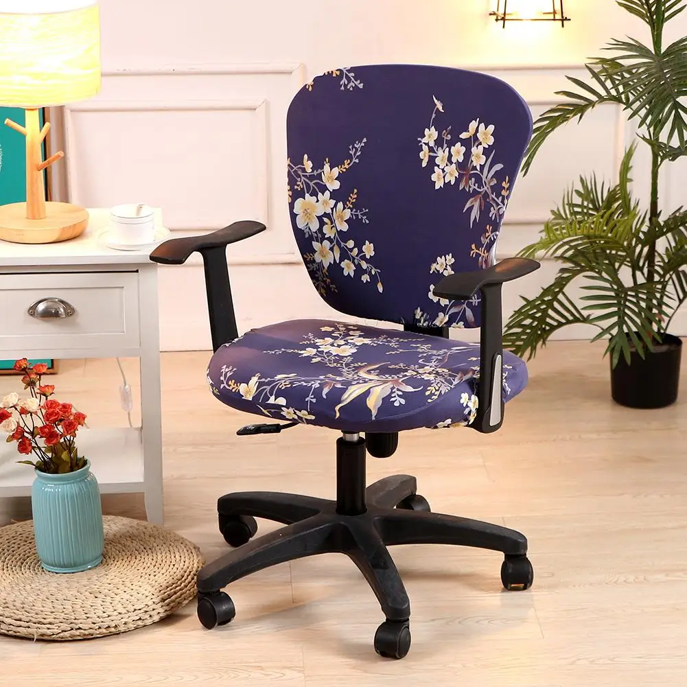 

Universal Elastic Spandex Office Computer Anti-dirty Stretch Chair Cover For Rotate Swivel Chair Internet Cafe Chair Slipcover