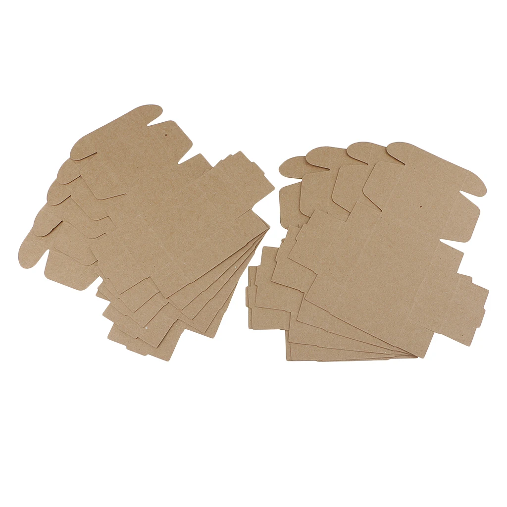 10 Piece Mini Folding Kraft Paper Box Handmade Candle Soap Wrapping Box Sweets Gift Packaging Box Case
