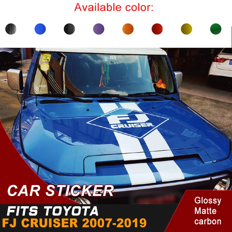 

Fit For TOYOTA FJ Cruiser Car Accessories Hood Scoop Hood Stripe Graphic Vinyl Cool Car Decals Fashion Car Decoration sticker