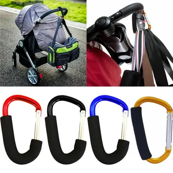 

2PC Buggy Clips Large Pram Pushchair Hand Carry Shopping Bag Hooks Stroller Clip Buggy Pram Carabiner Diaper Hanger Bag