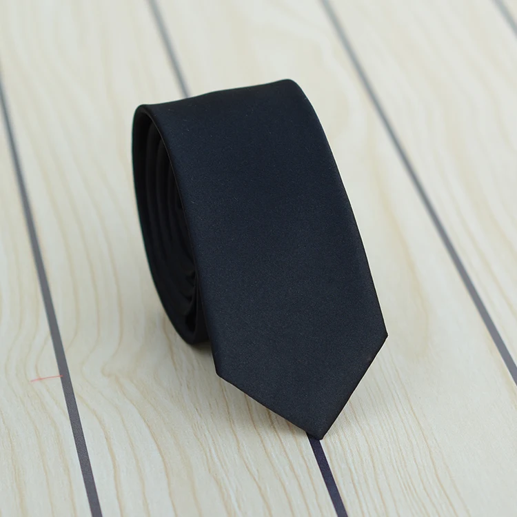 Галстуки 5 см для мужчин, модные галстуки, Классические свадебные одноцветные мужские официальные wo мужские - Цвет: Черный
