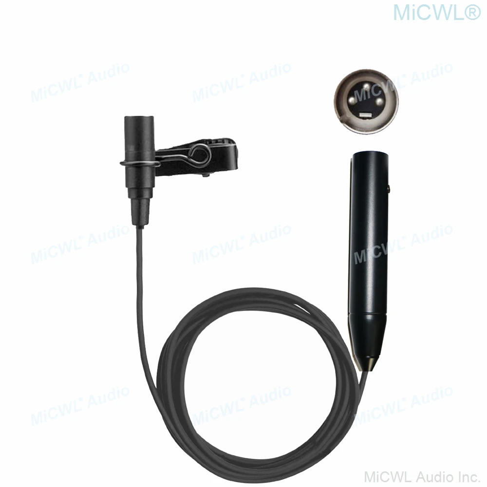 Micwl Xlr 48v Microfone de Lapela Phantom Power 3pin Clipe de Gravata de Lapela Fio de 5m Microfone de Lapela - Image 2