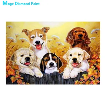 

Animal flower Diamond Painting Round Full Drill Dandelion dog Nouveaute DIY Mosaic Embroidery 5D Cross Stitch home decor gifts