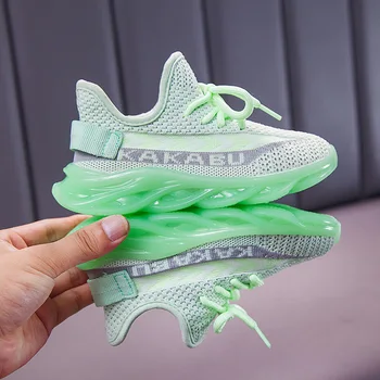 

autumn boys girls fashion All-match Fluorescence children shoes Jelly sole Anti-slippery Wear-resistant sports Casual kids shoes
