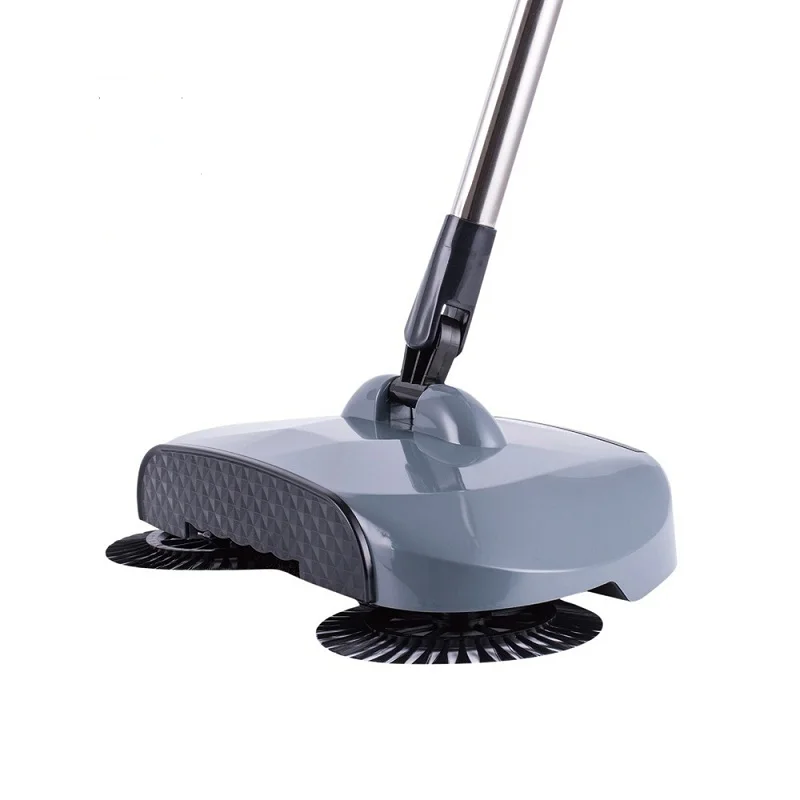 

Stainless Steel Sweeping Machine Push Type Hand Push Broom Dustpan Handle Household Cleaning Package Hand Push Sweeper Mop Gray