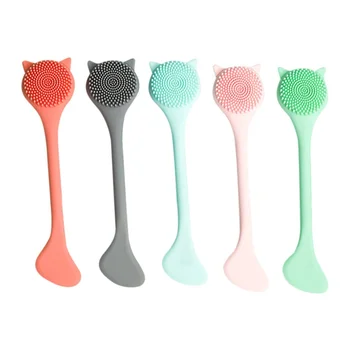

Beauty Skin Care Wash Face Silicone Brush Exfoliating Nose Clean Blackhead Removal Brush Tool With Replacement head