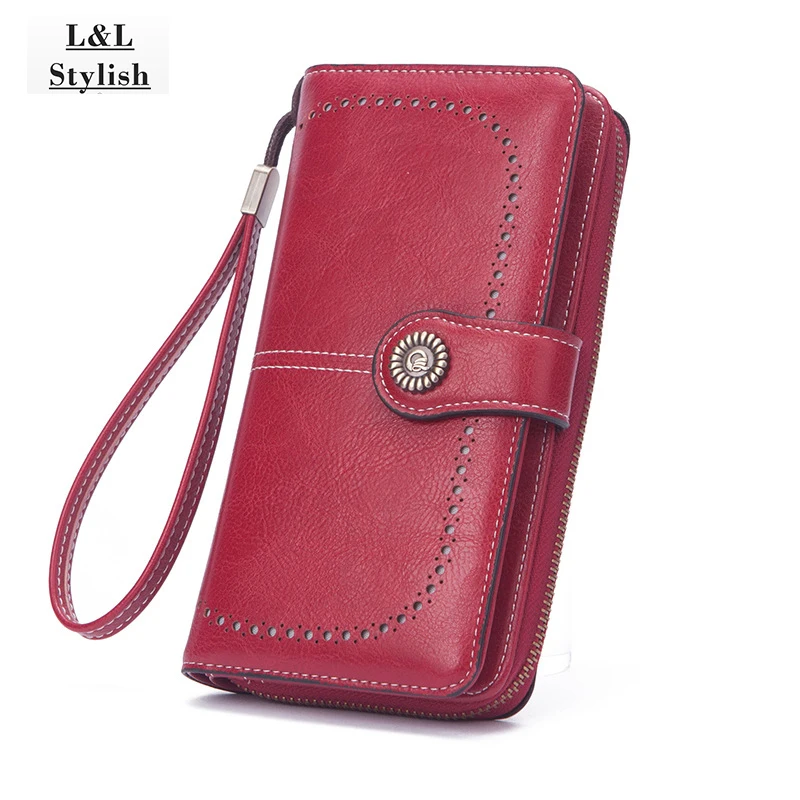 L &amp LStylish женская сумка через плечо слатч кожаный кошелек женский длинный на
