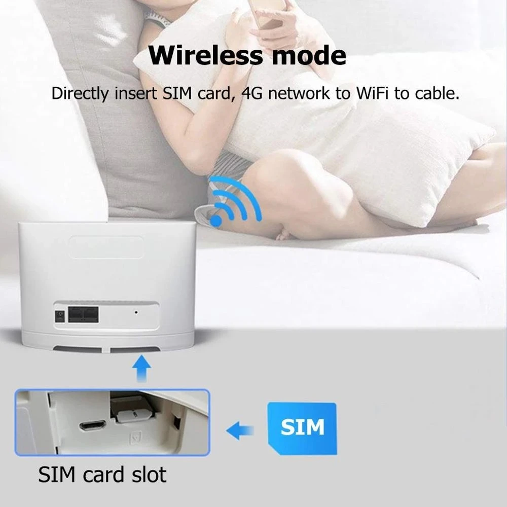 YLMOHO R311 4G LTE/Wireless WiFi Router 4G/3G USB Modem 300mbps Wi-Fi Router with SIM Slot Signal Booster Mobile Hotspots B7 B20
