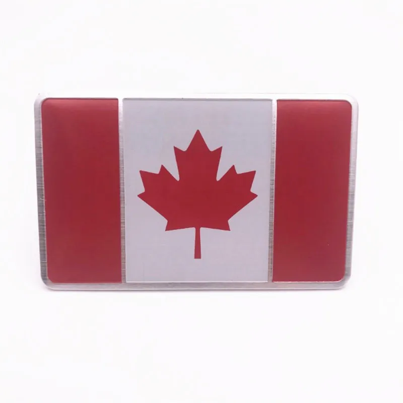 Aluminum Alloy Rectangle Styling Canada National Emblem Canadian Flags Car Stickers 8x5cm | Автомобили и мотоциклы