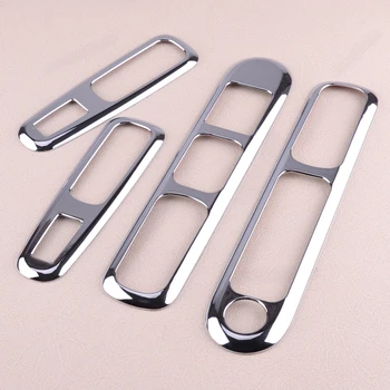

Silver Car Door Armrest Panel Handle Holder Window Lift Switch Button Cover Trim Fit for Peugeot 3008 2009 - 2013 2014 2015
