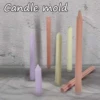 1PC Long Pole Stripe Candle Mold Soap Making Large Cylinder Rib Church Party Handmade DIY Craft Clay Candle Making ► Photo 2/6