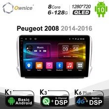 6 + 128G Ownice Android 10.0 Auto Dvd Gps Radio Voor 2014   2016 Peugeot 2008 Dsp 4G Lte Spdif Traject Navigatie 1280*720