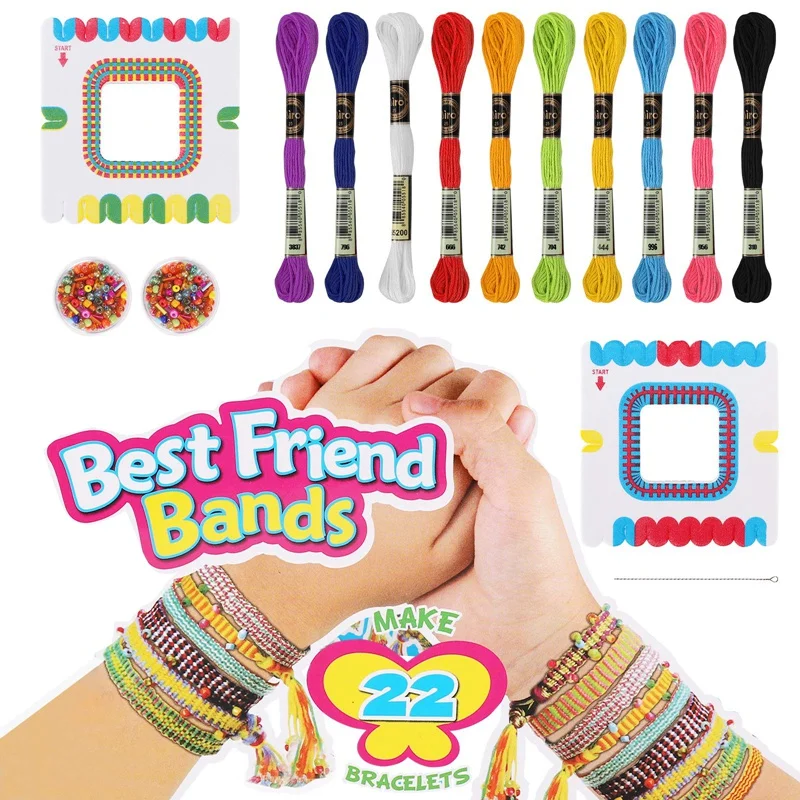 180Pcs Girls Kids DIY Bracelet Arts Craft Beads Jewelry Making Set Box Gift 