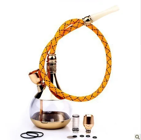 New Popular Bottle Water Pipe Portable Mini Hookah Shisha Tobacco Smoking Pipes Gift of Health double type Tube Filter |