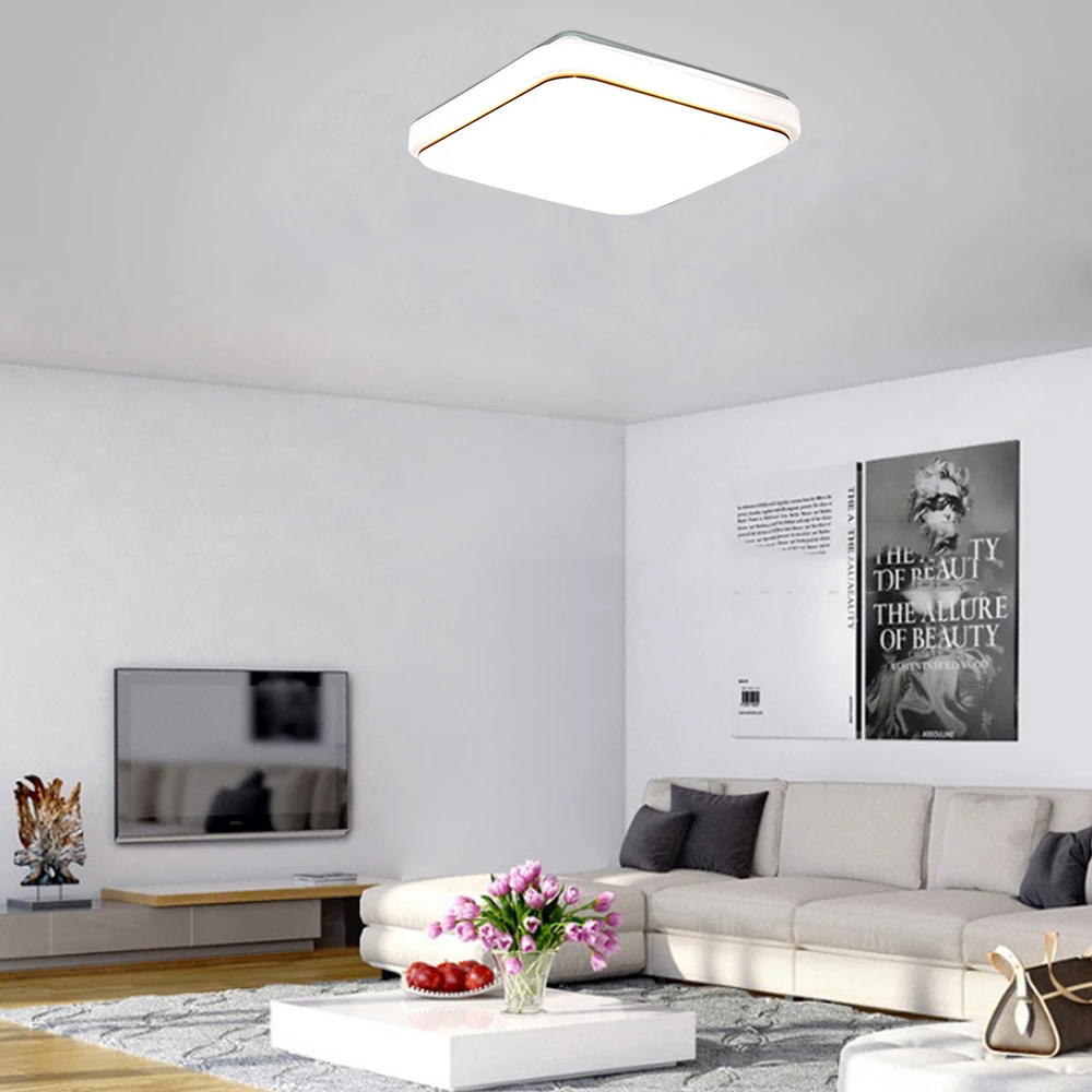 

Chandelier LED Square Ceiling Lamp 220V 18W White Light Home Ceiling Lighting Flush Mount Bedroom Fixture Lamp for Living Room