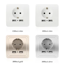 Настенная розетка с usb-разъемом ЕС usb-розетки порт 250 в зарядное устройство розетка с электрическая розетка USB кухонная затычка розетки