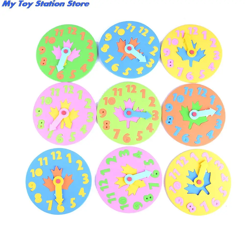 DIY Kawaii часы Обучающие игрушки Веселая Математика игры для детей Детские Подарки