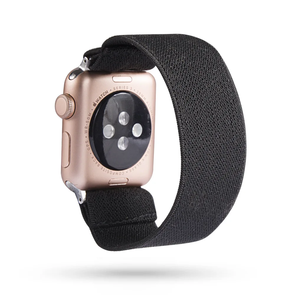 Ремешок нейлоновый для Apple Watch SE 6 5 4 Band 40 мм 44 эластичный спортивный сменный