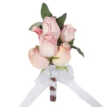 Имитация розы Свадебный букет невесты с цветами, романтический свадебный розовый букет цветов, свадебный реквизит для подружки невесты