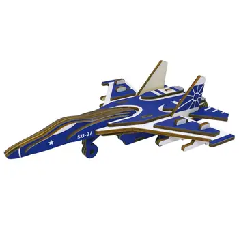 

Sukhoi Su-27 DIY 3D Wooden Puzzle Woodcraft Assembly Kit Laser Cutting Wood Toys For Christmas Gift 3190