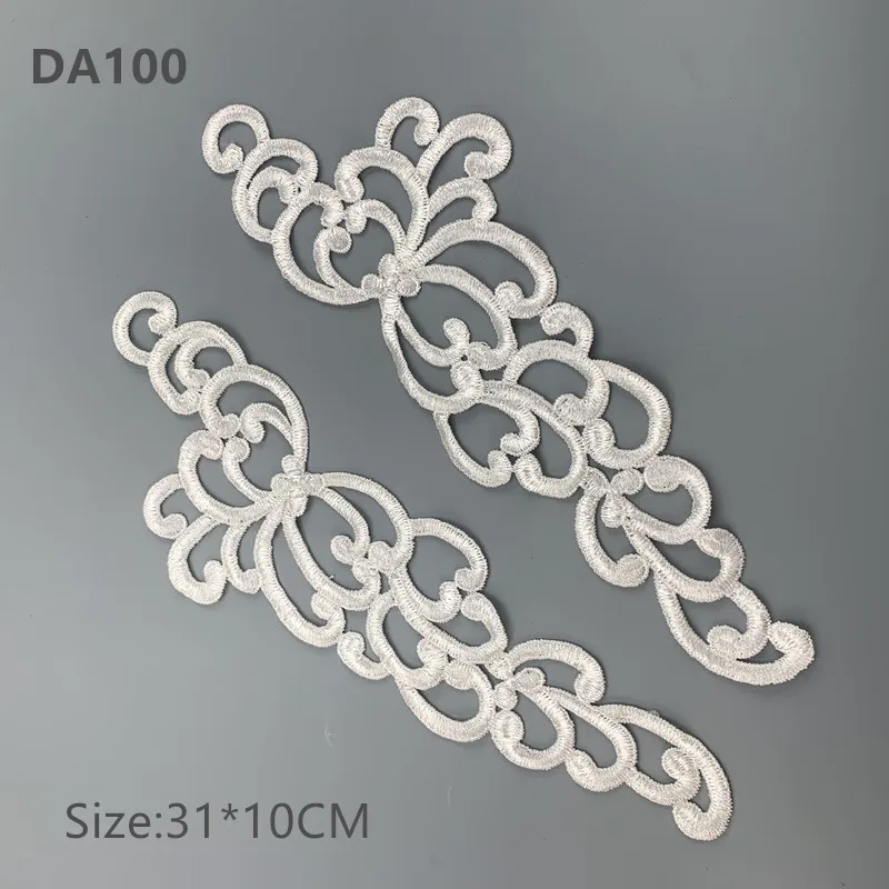 Sewing Patches Lace Garment Accessories Lace Sewing Supplies Lace Sewing Accessories Lace Accessories Lace Decoration Clothing Accessories 1 pair embroidered patches for clothing