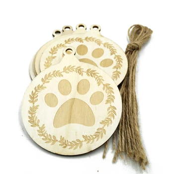 

10pcs Rustic Wood Wooden Bear Paw Wedding Decoration Table Scatter Decoration Crafts DIY Party Decor Drop Shipping