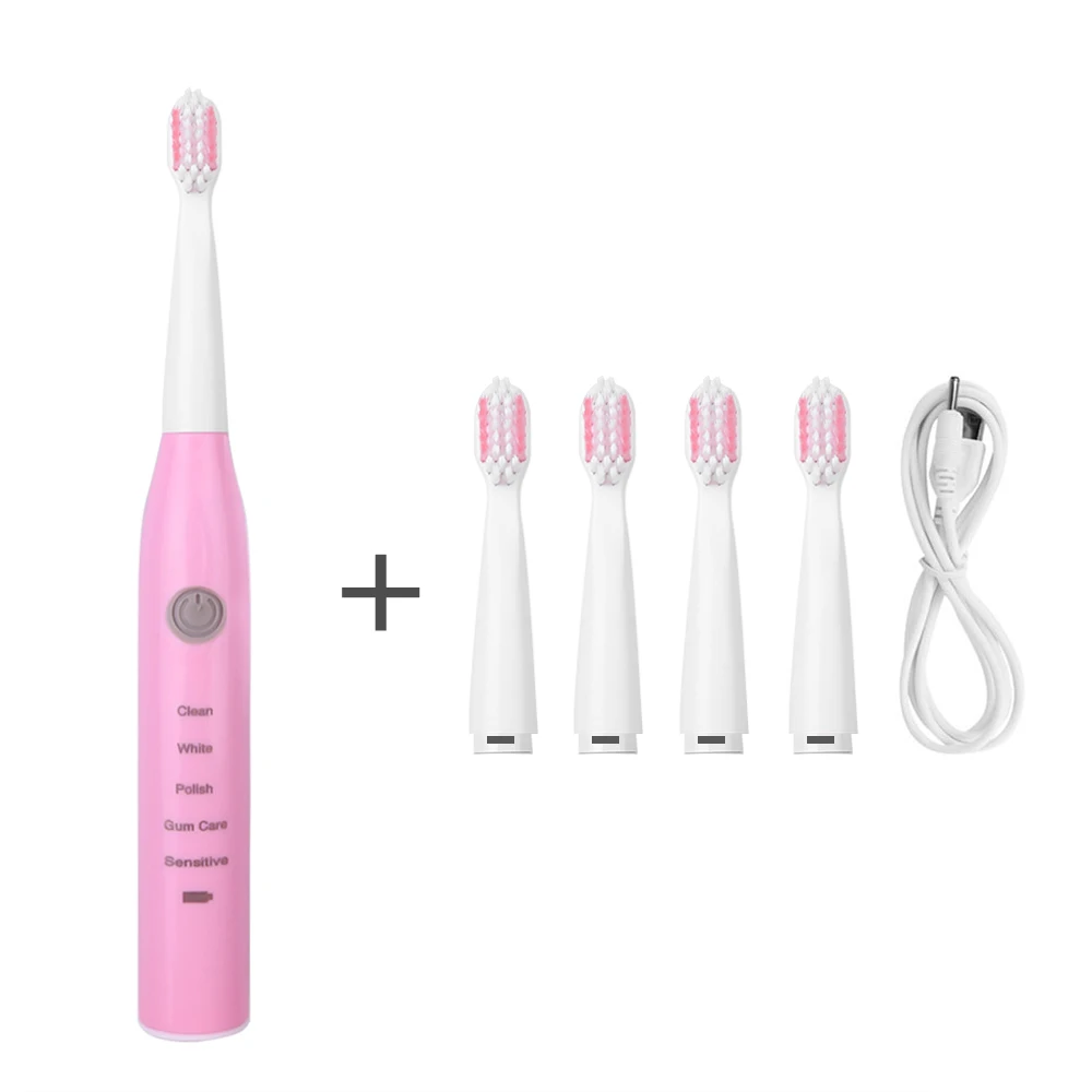 Electric Toothbrush Sonic Wave Rechargeable Top Quality Smart Chip Toothbrush Head Replaceable Whitening Healthy Best Gift ! Electric Toothbrush Sonic Wave Rechargeable Top Quality Smart Chip Toothbrush Head Replaceable Whitening Healthy Best Gift !