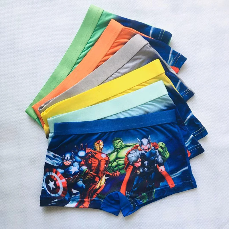 4pcs 4 шт./лот, детское нижнее белье для маленьких мальчиков, трусы-боксеры, детские трусики, трусы-брифы для малышей и подростков, От 3 до 8 лет - Цвет: 4pcs