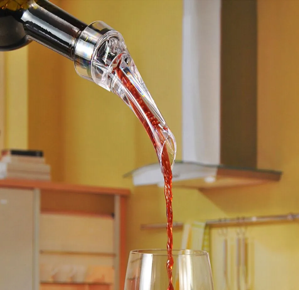

1 pcs High Quality Transparent Acrylic Red Wine Aerator Quick Aerating Pouring Bar Tools Decanter Pourer Portable Bar Tool L*5