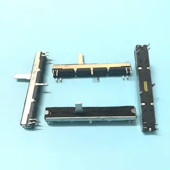 

40PCS/LOT For Mickey mixer fader potentiometer 60MM 6CM long double B50K B50KX2 Potentiometer Stereo Slide