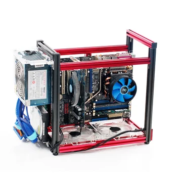 

ATX / M-ATX large board aluminum computer case vertical case game case frame 120 water cooled case all aluminum