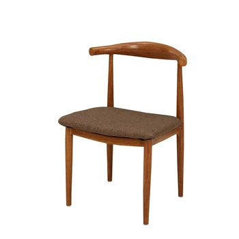 

Solid Wood Iron Horn Chair Back Stool Nordic Dining Simple Coffee Milk Tea Shop Restaurant Table and Combination