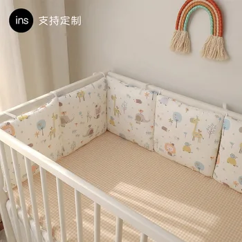 

6pcs/set Baby Bed Bumper Carton Pillow Cushion Bumper for Infant Bebe Crib Protector Cot Bumper Baby Bedding Set