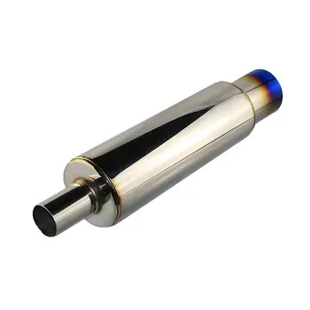 

Free Shipping Universal 1PCS 2'' 2.5'' Exhaust Tip 4.5''/5'' Body Sport Sound Car Muffler 1mm Thick at 3kg High Quality Weld-on