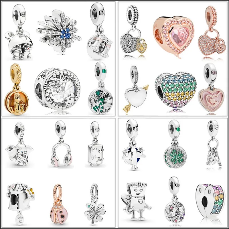 

Couqcy New Original Lion Princess Toy Story aircraft Alien Woody Pendant Diy Bead Fit Original Pandora Charms Bracelet Gift