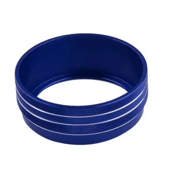 

Blue Switch knob cover Accessories Parts For Dodge Challenger 3pcs AC Radio