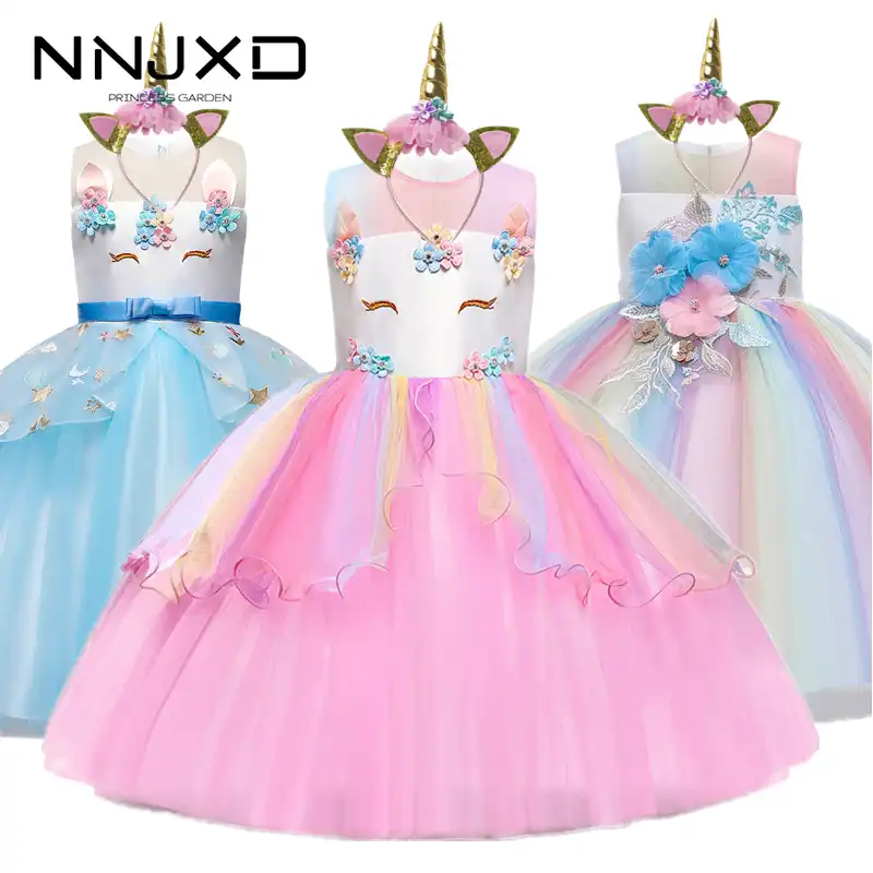 Vestido Unicornio De Fantasia Para Ninos Vestido De Princesa Para Fiestas De Cumpleanos Y Bodas Vestidos Para Ninas Bonitas De 4 A 10 Anos Ropa De Disfraces Aliexpress