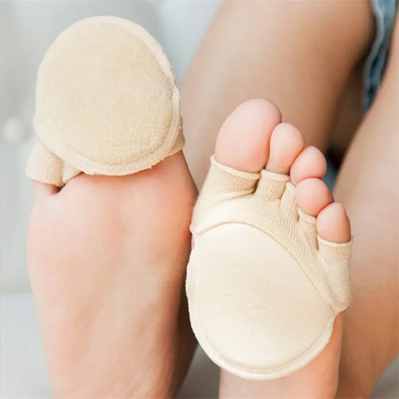 

2pcs=1pair Toe Separator Elasticity Foot Care Half Insoles Five Finger Socks Pads Bunion Sleeve Protector Hallux Valgus Forefoot