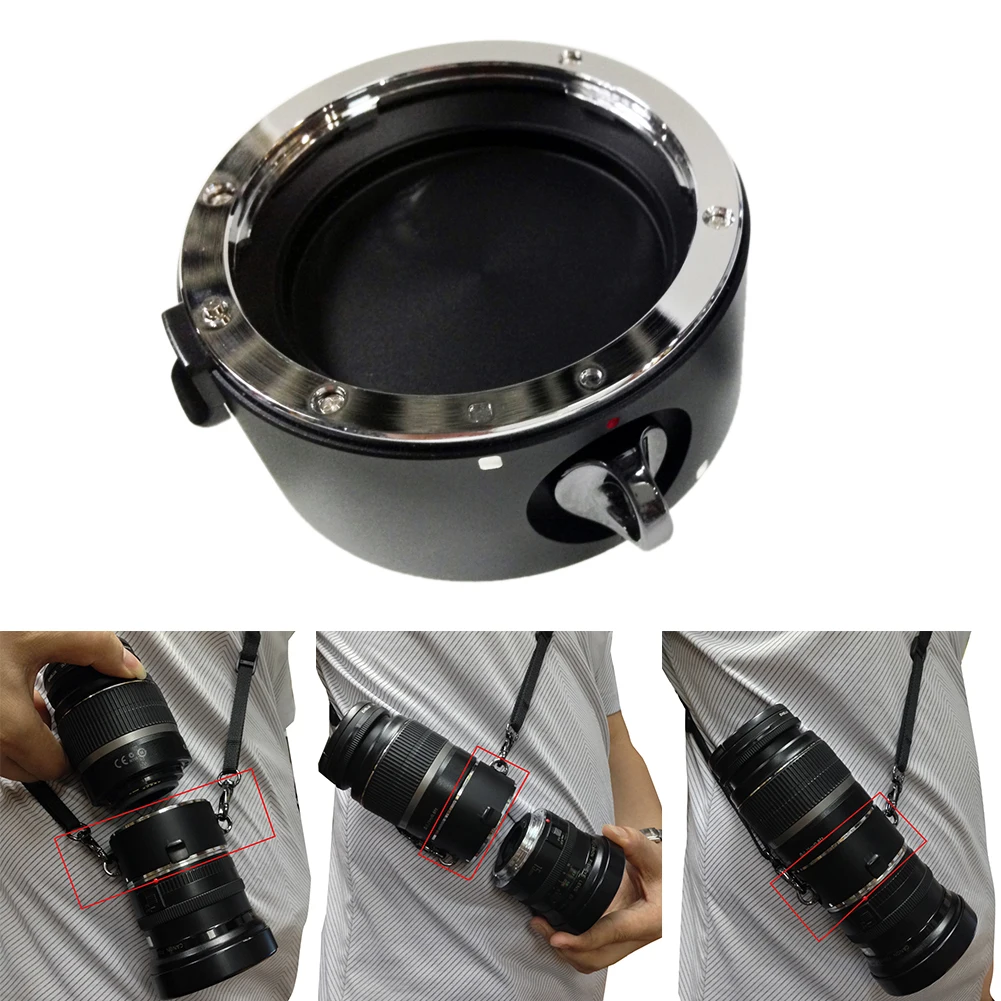 

Ring Stand-by Helper Tool Durable Double With Strap Portable Fast Quick Changing Lens Holder Flipper Equipment For Canon DSLR