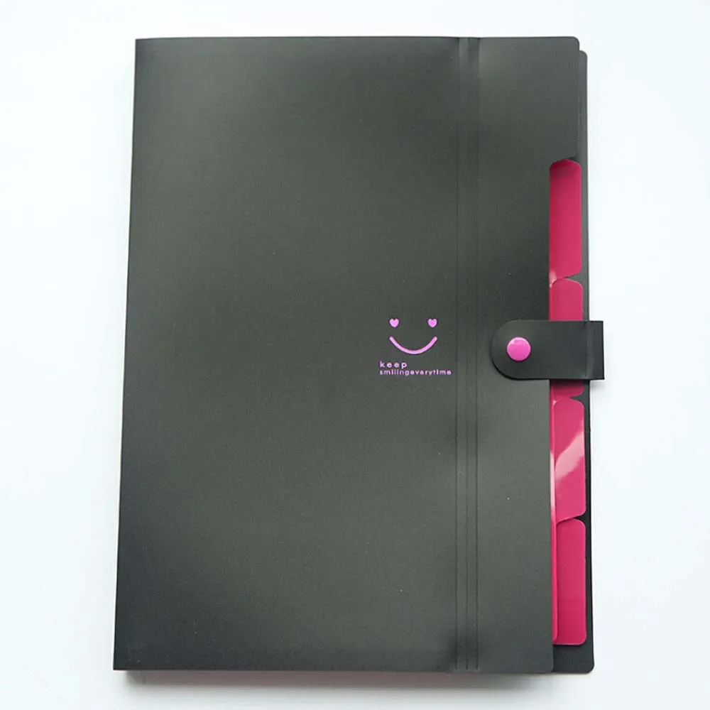 10 цветов водонепроницаемый A4 файл Сумка для документов сумка бумажник держатель Органайзер - Цвет: Черный