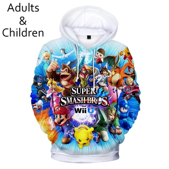 

Popular 3D Super Smash Bros. Ultimate Hoodies Men Women Sweatshirts Kids Pullovers Autumn Casual 3D boys girls suitable Hooded