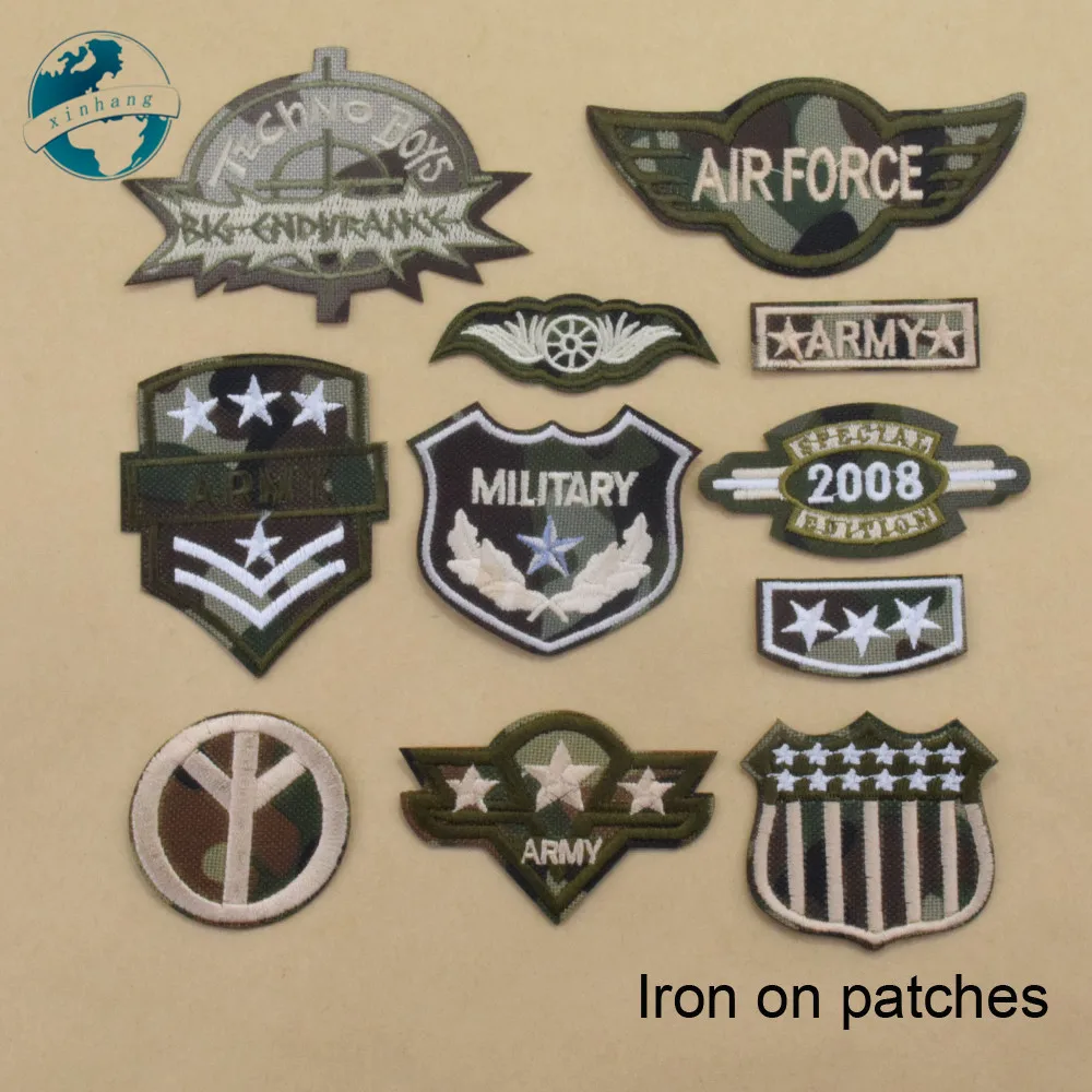 Патчи с 11 рисунками и надписью Iron On для глажения insignia набор аппликаций сделай сам