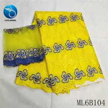 LIULANZHI африканская ткань 7 ярдов платье Базен Риш швейная ткань парча Нигерия Базен ткань Riche ML6B104