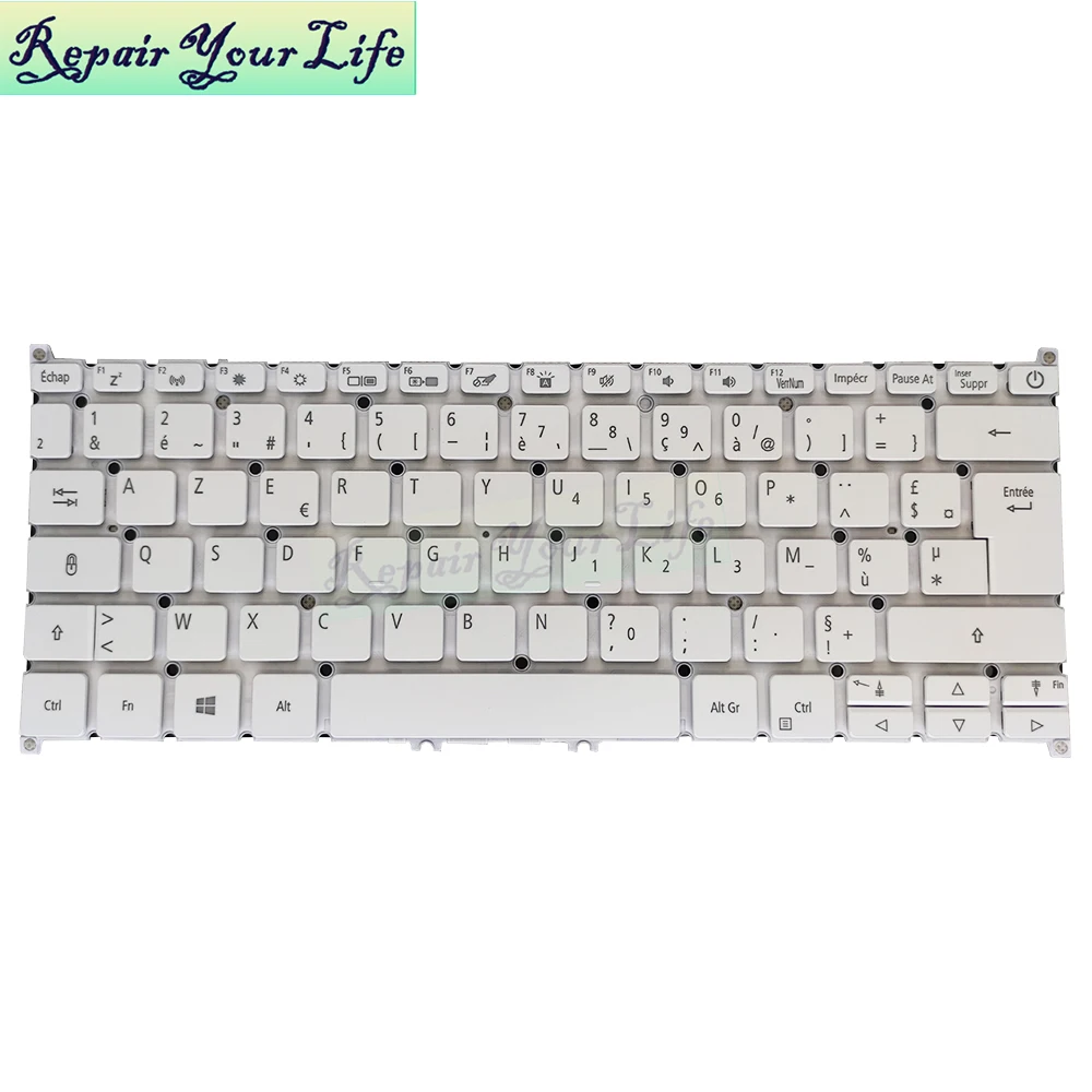 Alemão Italiano Francês AZERTY Retroiluminado Teclado para
